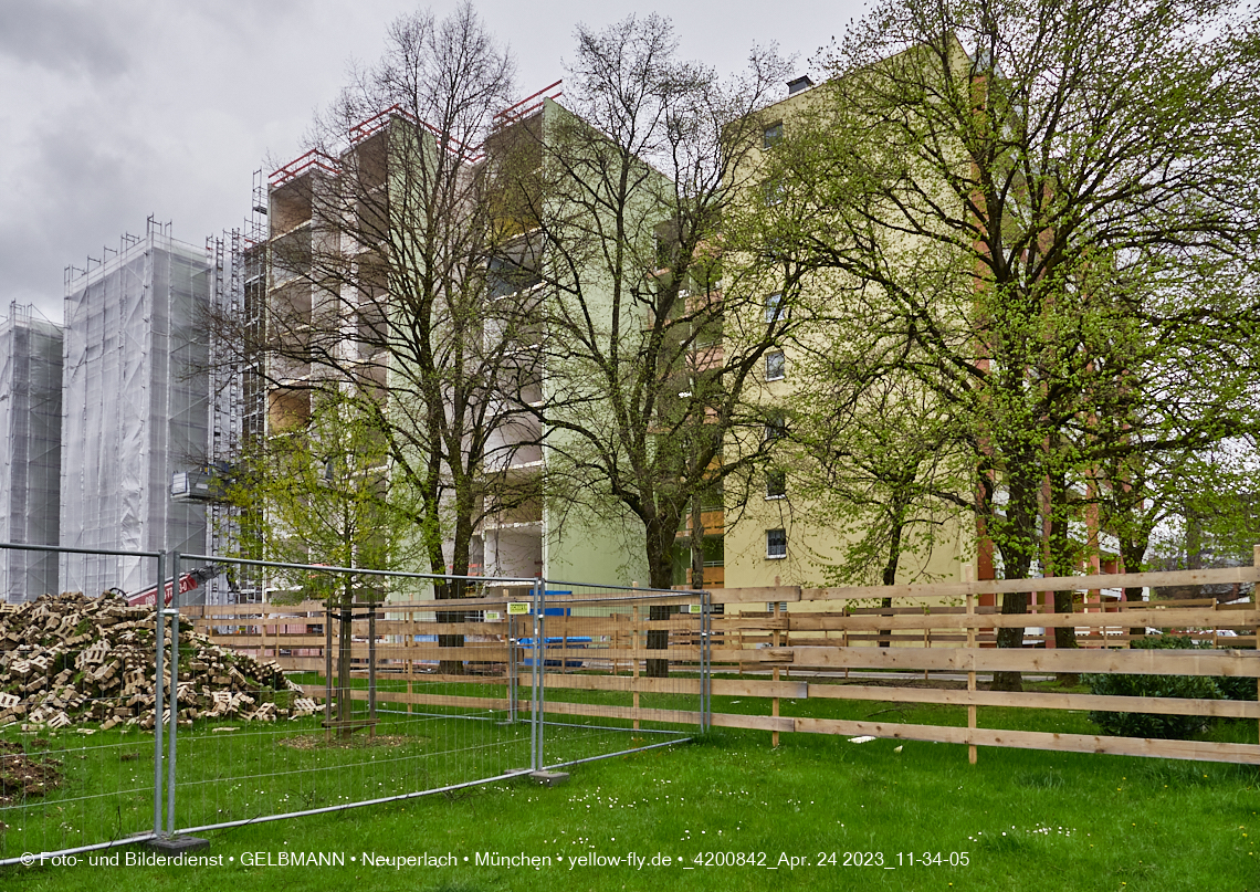 24.04.2023 - Baustelle der Großsanierung Kurt-Eisner-Straße in Neuperlach